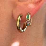 Golden Prism Huggie Earring