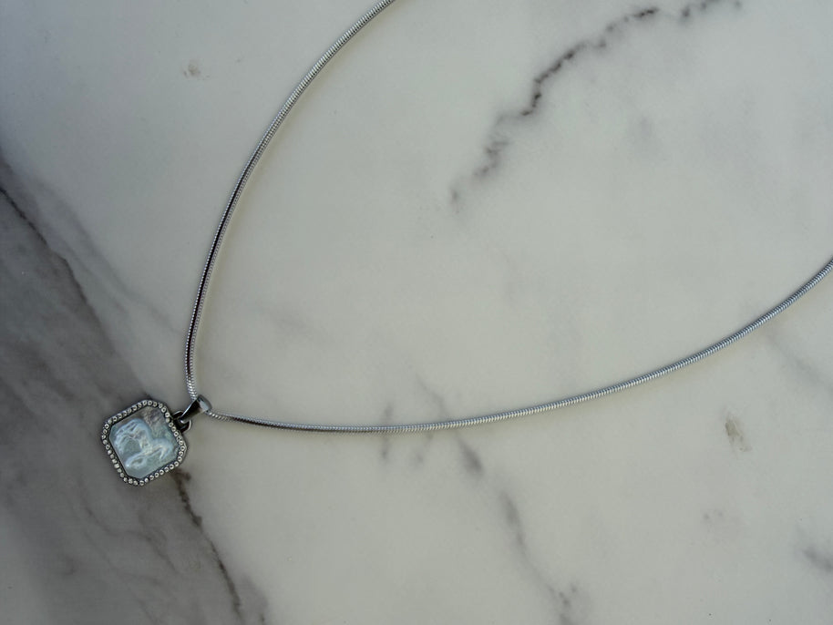 Horse Girl Necklace- Silver
