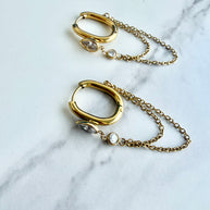 Fools Gold Dangle Hoop
