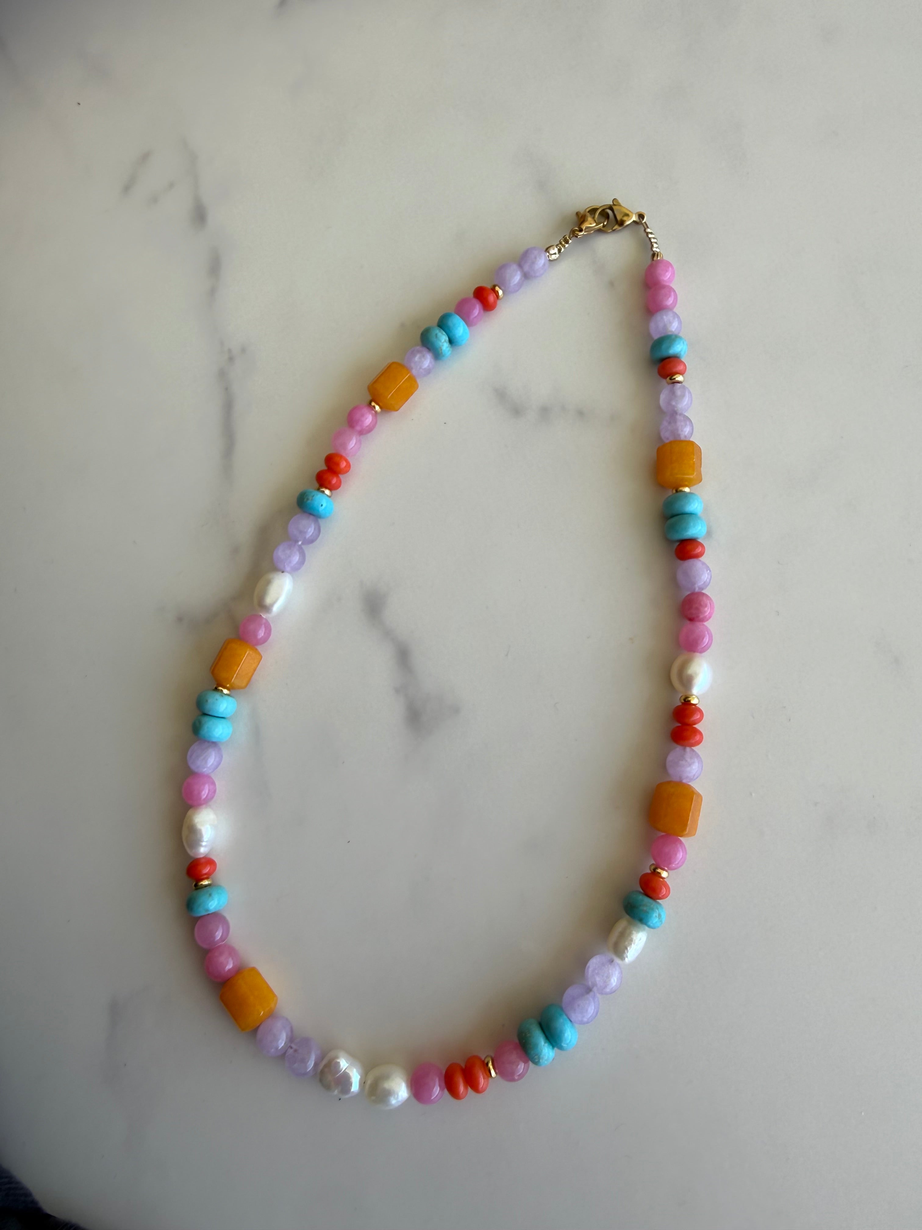 Summer Girl Beaded Necklace