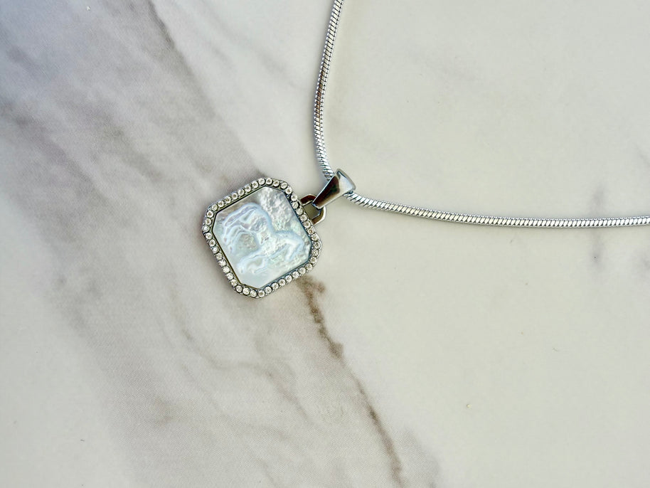 Horse Girl Necklace- Silver
