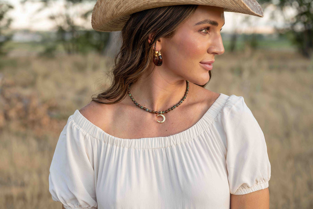 Under the Neon Moon Beaded Necklace