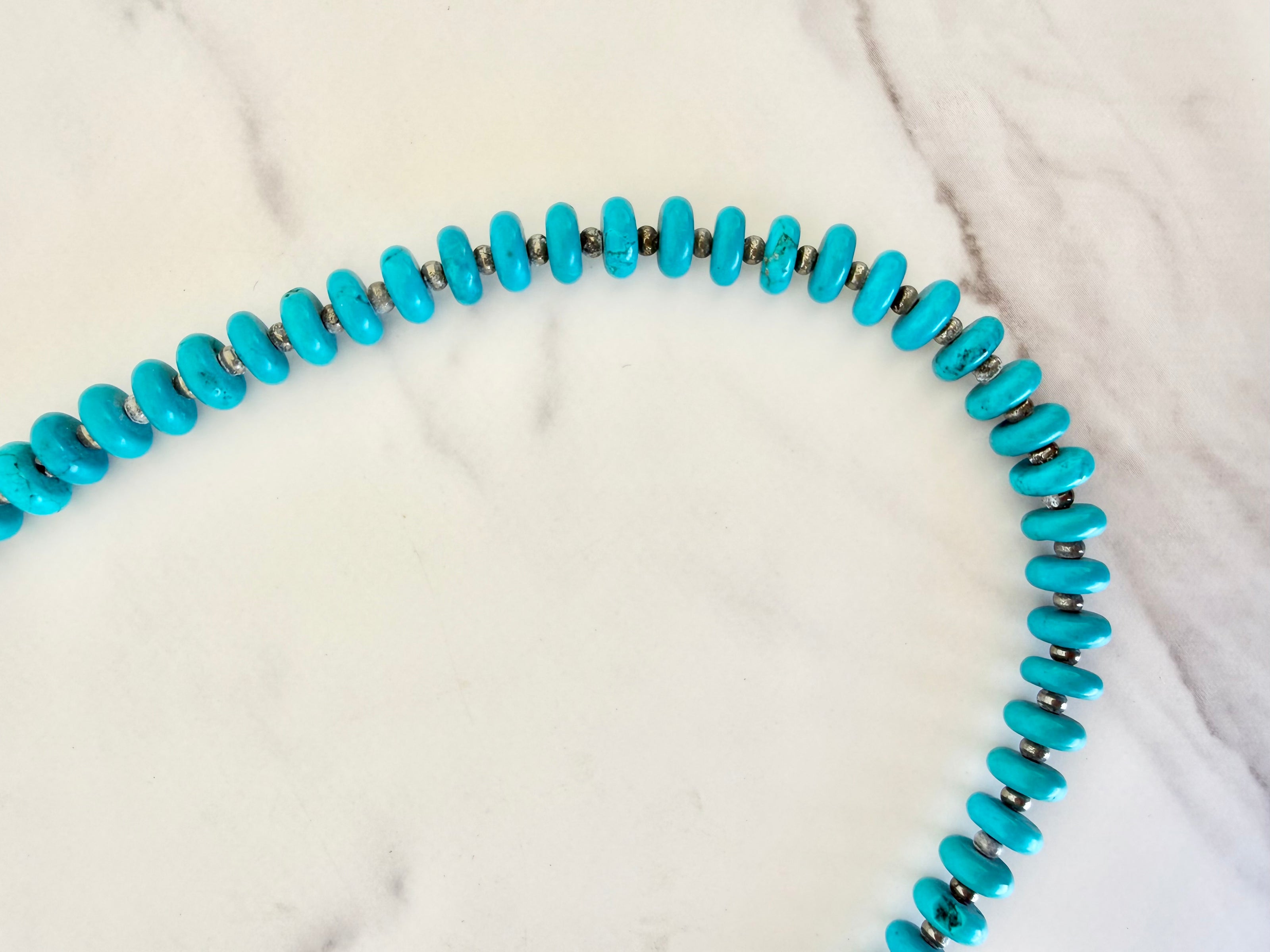 Turquoise Beaded Necklace- Long