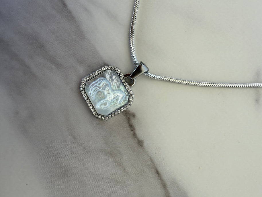 Horse Girl Necklace- Silver