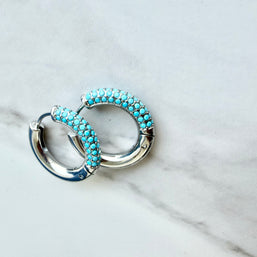 Desert Sky Hoop- Silver