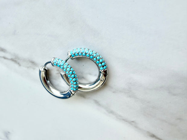 Desert Sky Hoop- Silver