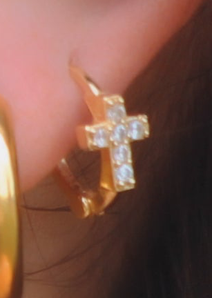 A Little Jesus Huggie Earring