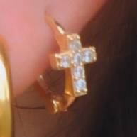 A Little Jesus Huggie Earring