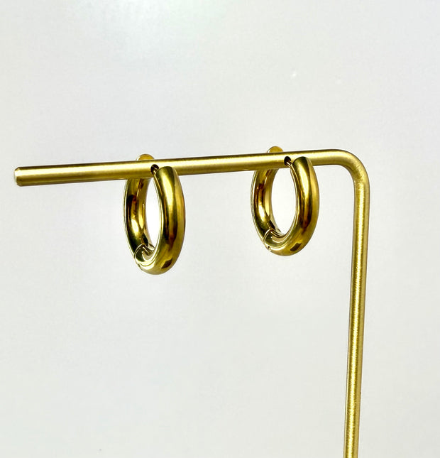 Golden Hug Mini Hoops