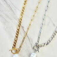 Roped Myself a Pearl Necklace- Silver