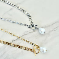 Roped Myself a Pearl Necklace- Silver