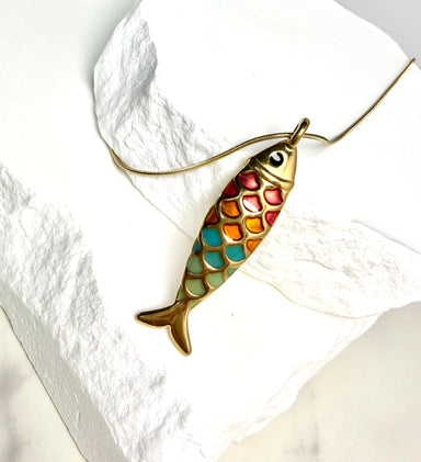 Fishing for Compliments Pendant Necklace