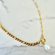 Roped Myself a Pearl Necklace- Gold