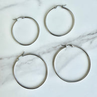 Big Sis Hoop- Silver