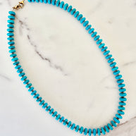 Turquoise Beaded Necklace- Long