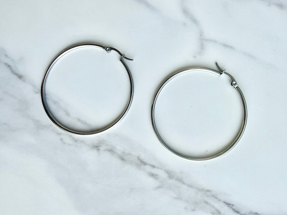 Big Sis Hoop- Silver