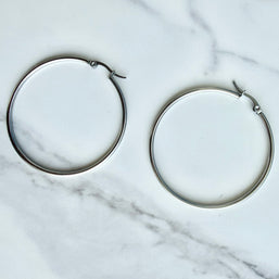 Big Sis Hoop- Silver