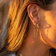 Fools Gold Dangle Hoop