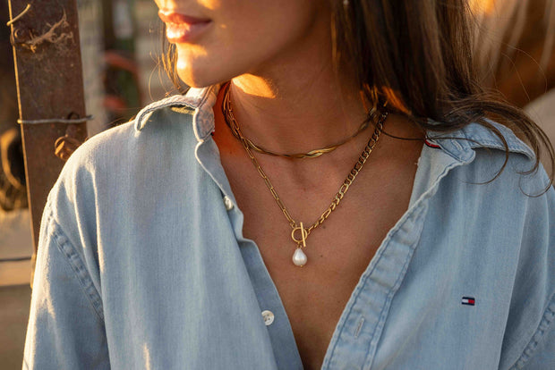 Roped Myself a Pearl Necklace- Gold