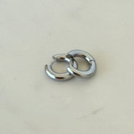 Silver Nugget Hoop- Small