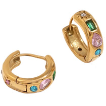 Golden Prism Huggie Earring
