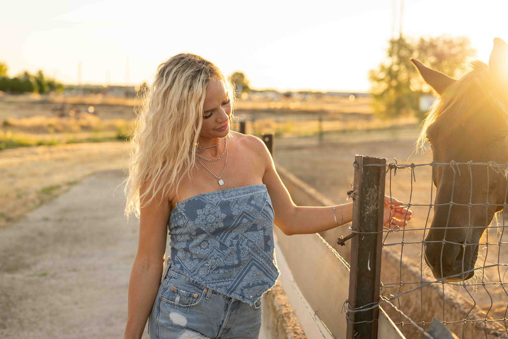 Horse Girl Necklace- Silver
