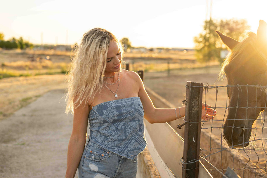 Horse Girl Necklace- Silver